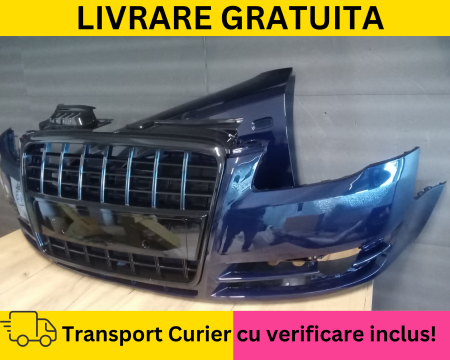 Bara + Aripa stanga + Grila radiator fata Audi A4 B7 2004-2007 LZ5A LZ5J Albastru la culoare VOPSITA [1]