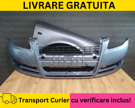 A4 B7 2004-2007 - Bara + Aripa dreapta fata Audi A4 B7 2004-2008 LY5J Albastru deschis la culoare VOPSITA