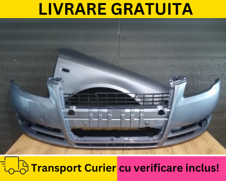 A4 B7 2004-2007 - Bara + Aripa dreapta fata Audi A4 B7 2004-2008 LY7H Gri la culoare VOPSITA