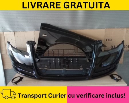 A4 B7 2004-2007 - Bara + Aripa dreapta fata + Inele proiectoare Audi A4 B7 2004-2008 LZ9Y LY9B NEGRU la culoare VOPSITA