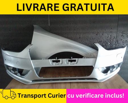 AUDI - Bara + aripa dreapta fata VOPSITA Gri LX7W Audi A4 B8.5 2012-2015 cu spalator far, senzori parcare