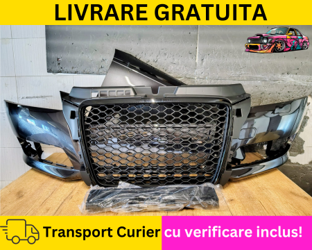 A3 8P 2003-2012 - Bara + Aripa dreapta + Grila radiator fagure fata Gri LZ7L Audi A3 8P 2008-2012 cu spalator far VOPSITA Tu alegi culoarea