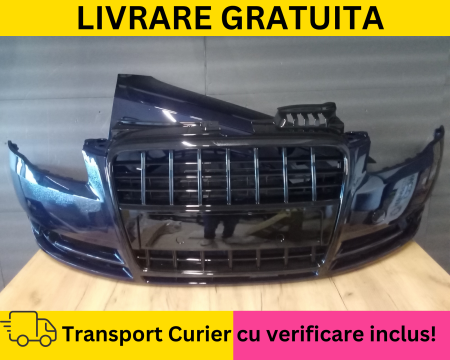 A4 B7 2004-2007 - Bara + Aripa dreapta + Grila radiator fata Audi A4 B7 2004-2007 LZ5A LZ5J Albastru la culoare VOPSITA