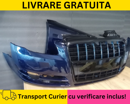 Bara + Aripa dreapta + Grila radiator fata Audi A4 B7 2004-2007 LZ5A LZ5J Albastru la culoare VOPSITA [1]