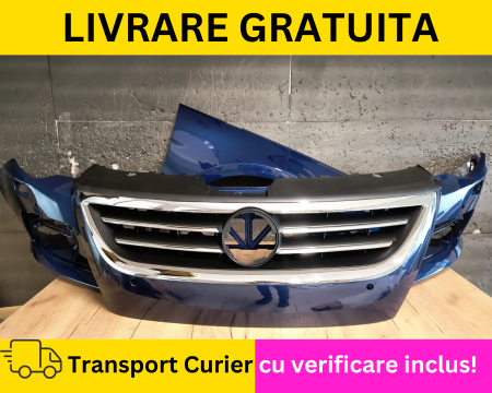 PASSAT CC 2008-2017 - Bara + Aripa dreapta + Grila radiator VOPSITA LD5Q Albastru VW Passat CC 2008-2012 cu spalator far si senzori parcare