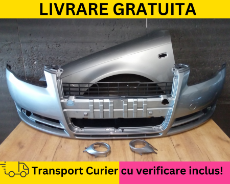A4 B7 2004-2007 - Bara + Aripa stanga + Ornamente fata Audi A4 B7 2004-2007 LY7G Gri la culoare VOPSITA
