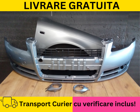 A4 B7 2004-2007 - Bara + Aripa dreapta + Ornamente fata Audi A4 B7 2004-2007 LY7G Gri la culoare VOPSITA