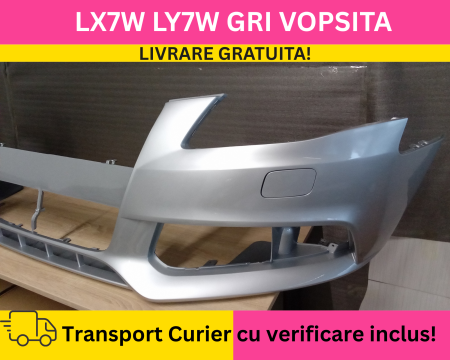 Bara fata Audi A4 B8 2008-2011 + S-LINE cu spalator far VOPSIT LX7W LY7W GRI [1]