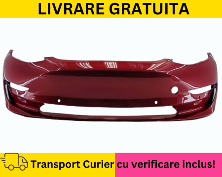 MODEL 3 - Bara fata Rosu Visiniu PPMR VOPSITA TESLA Model 3 2017-2023 cu gauri senzori parcare 6x
