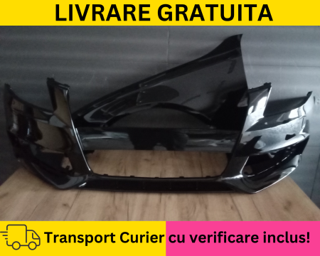A4 B8 2007-2011 - Bara + Aripa stanga fata Negru Lucios LY9B  VOPSITA Audi A4 B8 2008-2011 + S-LINE