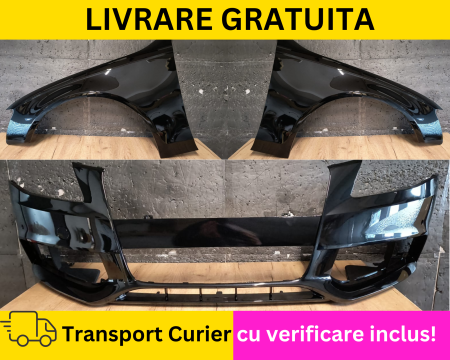 A4 B8 2007-2011 - Bara + Aripi fata VOPSITA Negru LZ9Y Audi A4 B8 2008-2011 + S-LINE
