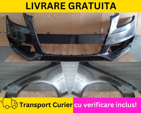 A4 B8 2007-2011 - Bara + Aripi fata VOPSITE GRI LZ7L Audi A4 B8 2008-2011 + S-LINE