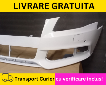 Bara fata Alb LY9C VOPSITA Audi A4 B8 2007-2011 cu spalator far, senzori parcare [1]
