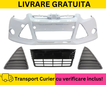 FOCUS MK3 2012-2017 - Bara + Grile fata Alba Frozen VOPSITA Ford Focus MK 3 2012-2015 