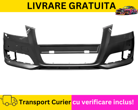 A3 8P 2003-2012 - Bara fata Negru LZ9Y LY9B LZ9W Audi A3 8P Facelift 2008-2012 cu spalator far, senzori parcare VOPSITA Tu alegi culoarea