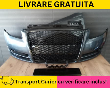 A4 B7 2004-2007 - Bara fata + Aripa stanga + Grila radiator Fagure Audi A4 B7 2004-2007 LX7Z Gri Dolphin la culoare VOPSITE 