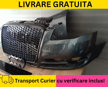 Bara fata + Aripa stanga + Grila radiator Fagure Audi A4 B7 2004-2007 LX7Z Gri Dolphin la culoare VOPSITE  [1]