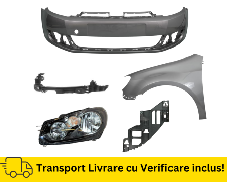 GOLF 6 VI 2008-2012 - Bara fata, Aripa, Far, Suport stanga VW Golf 6 VI Hatchback 2008-2012 Simpla LA7T Gri la culoare VOPSITE