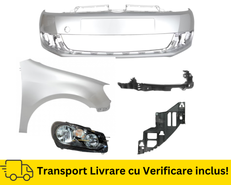 GOLF 6 VI 2008-2012 - Bara fata, Aripa, Far, Suport dreapta VW Golf 6 VI Hatchback 2008-2012 Simpla LR7L VOPSITE