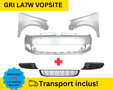 GOLF 6 VI 2008-2012 - Bara fata, Aripi, Grile VW Golf 6 VI Hatchback 2008-2012 fara proiectoare ceata Senzori parcare Gri LA7W VOPSITE