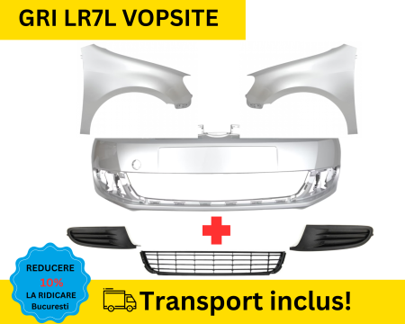 GOLF 6 VI 2008-2012 - Bara fata, Aripi, Grile VW Golf 6 VI Hatchback 2008-2012 fara proiectoare ceata Simpla Gri LR7L VOPSITE