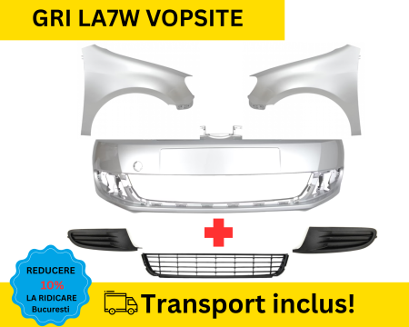 GOLF 6 VI 2008-2012 - Bara fata, Aripi, Grile VW Golf 6 VI Hatchback 2008-2012 fara proiectoare ceata Simpla Gri LA7W VOPSITE