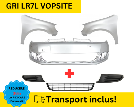 GOLF 6 VI 2008-2012 - Bara fata, Aripi, Grile VW Golf 6 VI Hatchback 2008-2012 fara proiectoare ceata Senzori parcare Gri LR7L VOPSITE