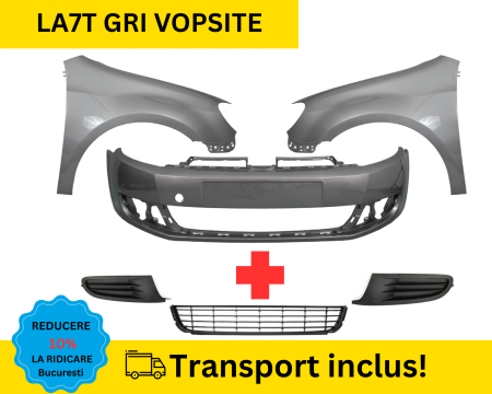 GOLF 6 VI 2008-2012 - Bara fata, Aripi, Grile VW Golf 6 VI Hatchback 2008-2012 fara proiectoare ceata Simpla LA7T Gri VOPSITE