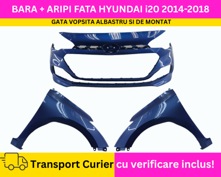 i20 2008-2020 - Bara fata + Aripi vopsita ALBASTRU Hyundai i20 5usi 2014-2018