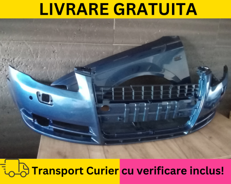 Bara fata + Aripa stanga Audi A4 B7 2004-2007 cu spalator far, senzori parcare Albastru la culoare VOPSITA [1]