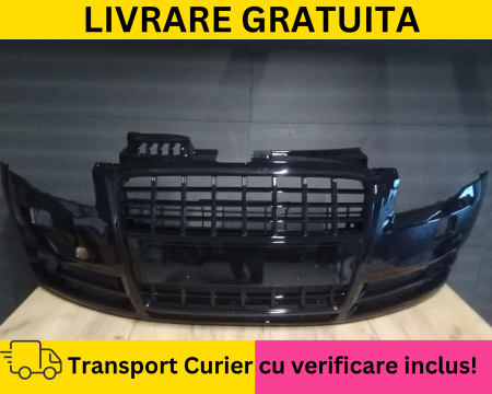 A4 B7 2004-2007 - Bara + Grila radiator fata Audi A4 B7 2004-2007 cu spalator far LZ9Y LY9B Negru lucios la culoare VOPSITA