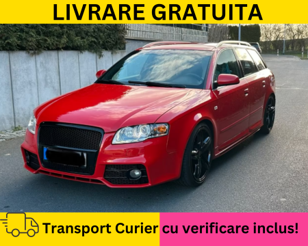 Bara fata Audi A4 B7 2004-2007 RS LOOK + S-LINE cu spalator far LY3J Rosu la culoare VOPSITA [3]