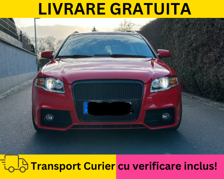 Bara fata Audi A4 B7 2004-2007 RS LOOK + S-LINE cu spalator far LY3J Rosu la culoare VOPSITA [2]