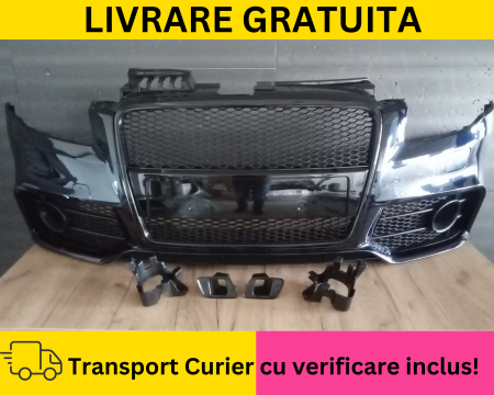 Bara fata Audi A4 B7 2004-2007 RS LOOK S-LINE cu spalator far LZ5A LZ5J Albastru la culoare VOPSITA