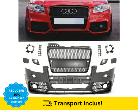 A4 B7 2004-2007 - Bara fata Audi A4 B7 2004-2007 RS LOOK S-LINE cu spalator far NEVOPSITA