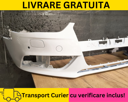 Bara fata Audi A4 B8.5 2012-2015 cu spalator far, senzori parcare Alb LY9C la culoare + VOPSIT [1]