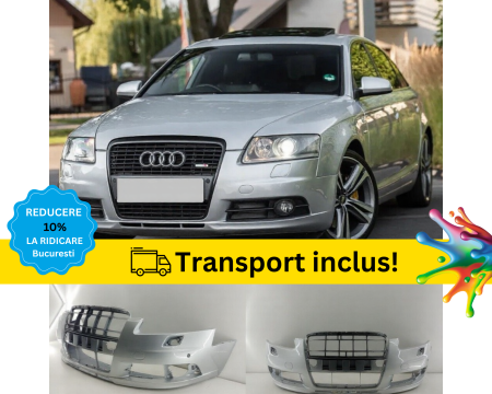 A6 C6 2003-2010 - Bara fata Audi A6 C6 4F 2003-2008 S-LINE Negru Gri Albastru Alb Verde Maro vopsita la culoarea masini 