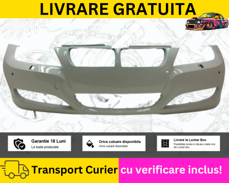 BMW - Bara fata Alba 300 ALPIN 3 BMW Seria 3 E90 E91 Facelift FL 2008-2012 cu spalator far + senzori VOPSITA TU Alegi culoarea