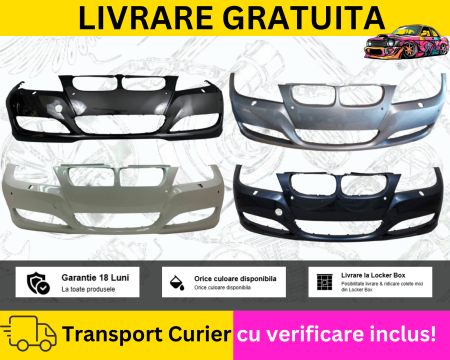 BMW - Bara fata Negru Alb Albastru Gri Verde Rosu Auriu BMW Seria 3 E90 E91 Facelift LCI 2008-2012 cu spalator far + senzori VOPSITA TU Alegi culoarea