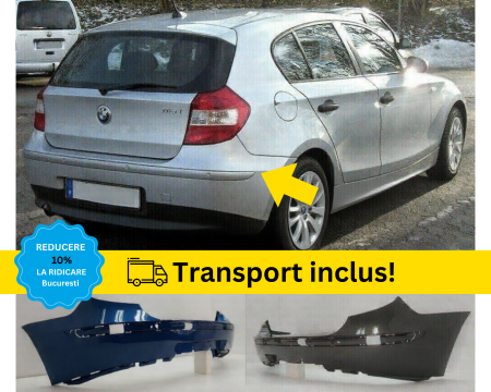 SERIA 1 E81 E82 E87 E88 - Bara spate BMW Seria1 E87 2004-2007 NFL Alb Negru Rosu Gri Verde Albastru la culoarea masini vopsita