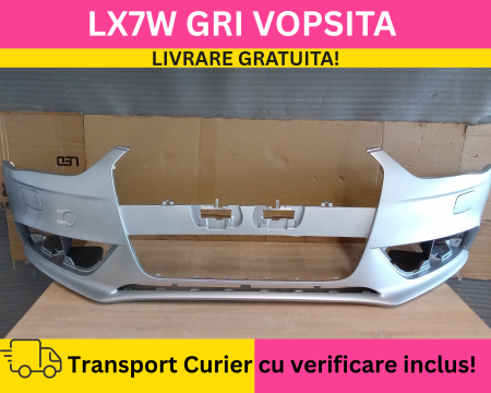 A4 B8.5 2012-2015 - Bara fata Audi A4 B8.5 2011-2015 cu spalator far VOPSITA LX7W Gri la culoare