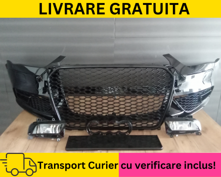 A4 B8.5 2012-2015 - Bara fata Completa + Proiectoare + Grile Fagure RS LOOK Audi A4 B8.5 2011-2015 LZ9Y la culoare gata VOPSITA