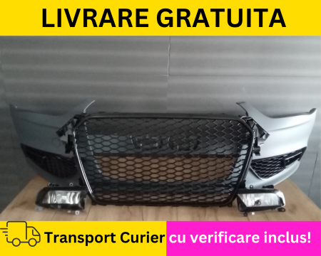 AUDI - Bara fata Completa + Proiectoare + Grile Fagure RS LOOK NEVOPSITA  Audi A4 B8.5 2011-2015 
