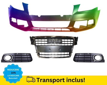 AUDI - Bara fata cu grile Audi A4 B8 2007-2011 cu Senzori de parcare VOPSITA  la culoare