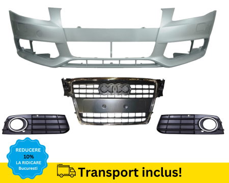 AUDI - Bara fata cu grile Audi A4 B8 2007-2011 cu Spalator far GRI LX7W VOPSITA