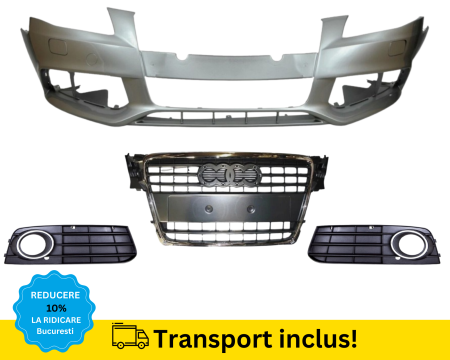AUDI - Bara fata cu grile Audi A4 B8 2007-2011 cu Spalator far GRI LY7G VOPSITA
