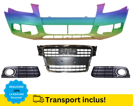 AUDI - Bara fata cu grile Audi A4 B8 2007-2011 cu Spalator far VOPSITA la culoare