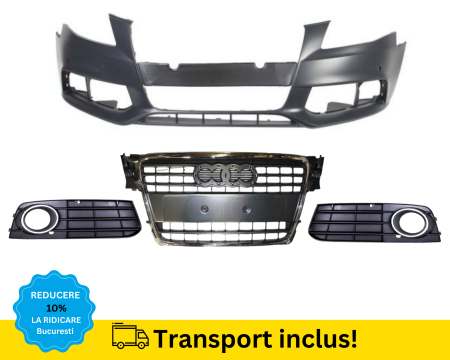 A4 B8 2007-2011 - Bara fata cu grile Audi A4 B8 2007-2011 cu Senzori de parcare NEVOPSITA