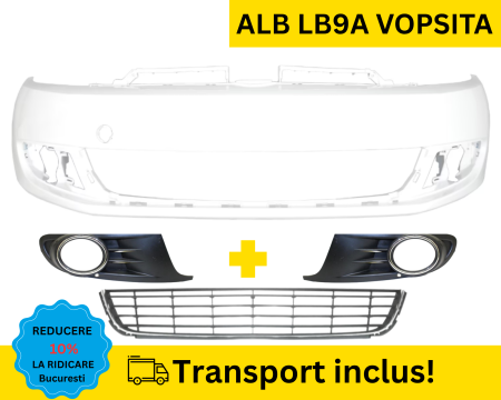 GOLF 6 VI 2008-2012 - Bara fata cu Grile VW Golf 6 VI Hatchback 2008-2012 cu senzori parcare Alb LB9A VOPSITA