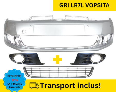 GOLF 6 VI 2008-2012 - Bara fata cu Grile VW Golf 6 VI Hatchback 2008-2012 cu senzori parcare Gri LR7L VOPSITA
